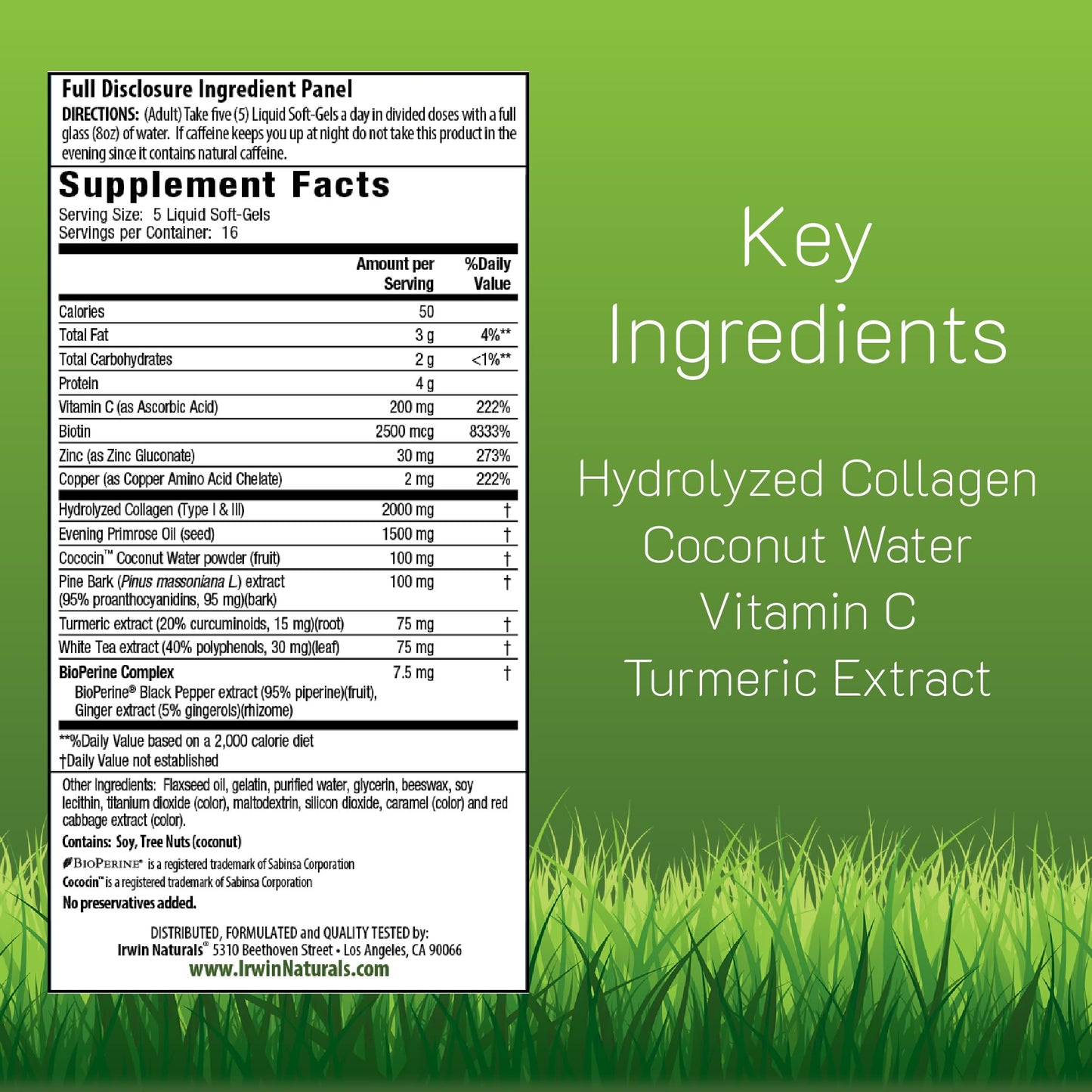 Irwin Naturals Deep Tissue Collagen-Pure – 80 Soft-Gels | Hydrolyzed Collagen for Skin & Joints | 2 Pack