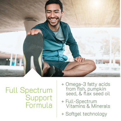 Irwin Naturals Men's Living Green Liquid-Gel Multi - 70+ Nutrients, Prostate Support, 90 Softgels
