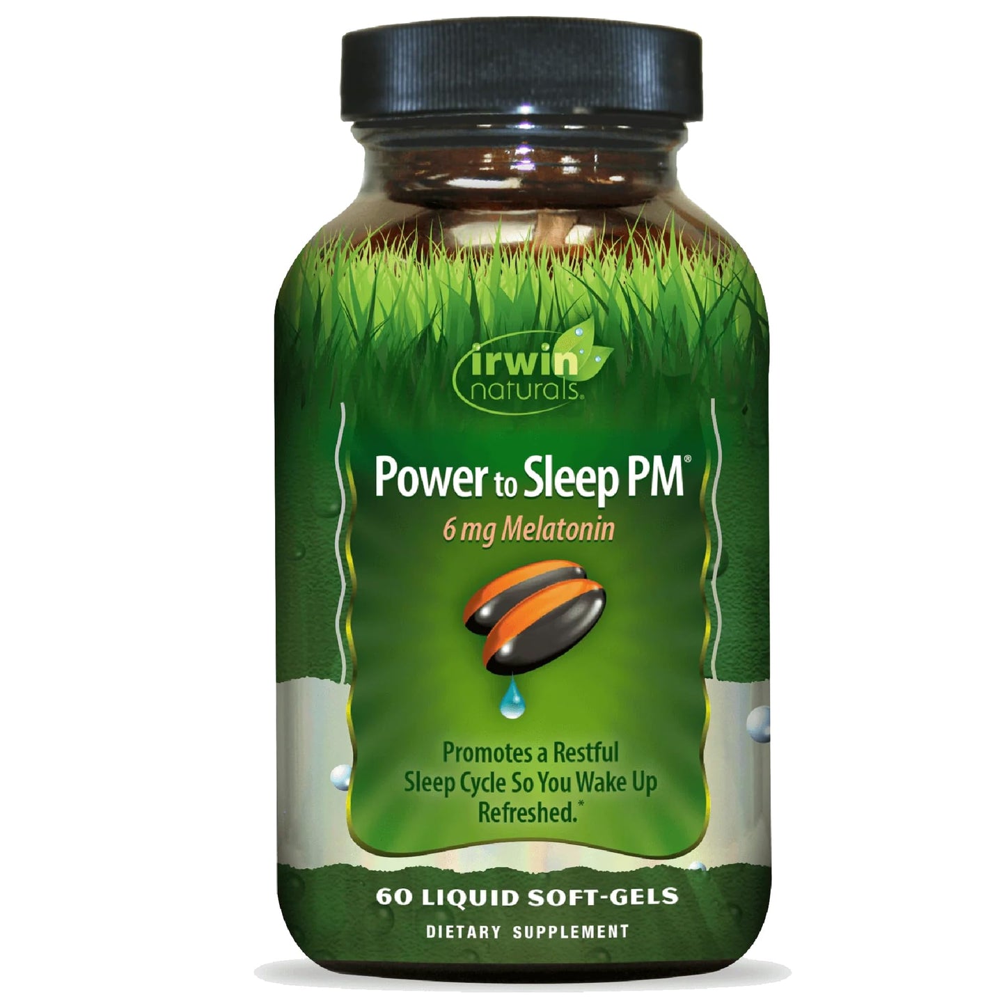 Irwin Naturals Power to Sleep PM – 60 Liquid Soft-Gels (30 Servings) | Melatonin 6mg
