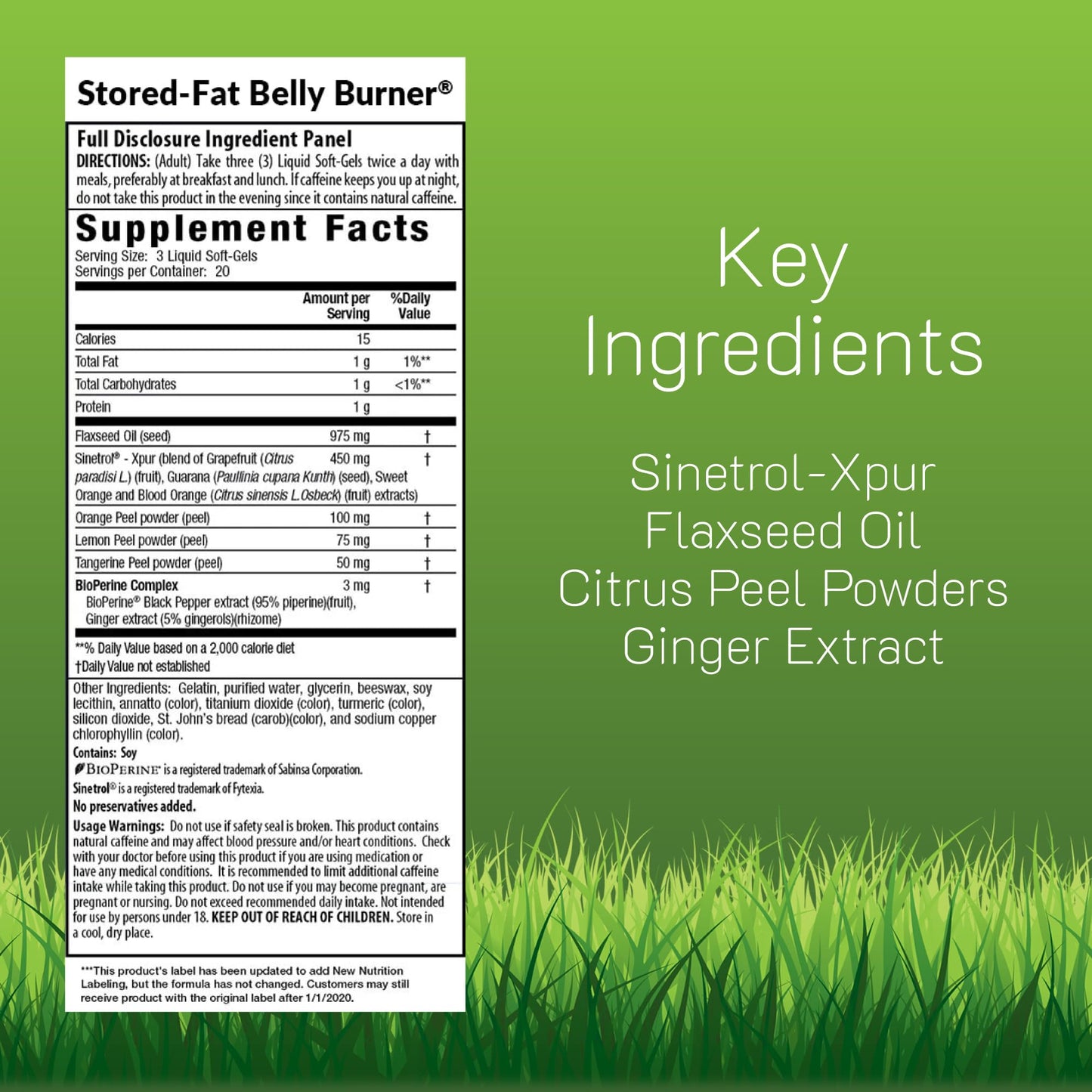 Irwin Naturals Stored-Fat Belly Burner – 60 Liquid Soft-Gels, Pack of 2