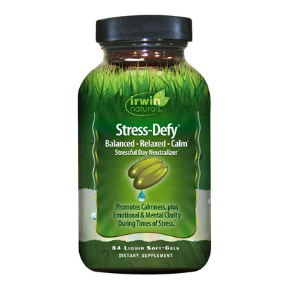 Irwin Naturals Stress-Defy: 84 Liquid Soft-Gels for Calm & Relaxation