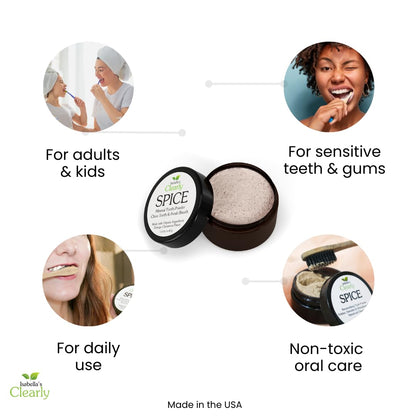 Isabella’s Clearly Spice Remineralizing Tooth Powder – Fluoride-Free Whitening
