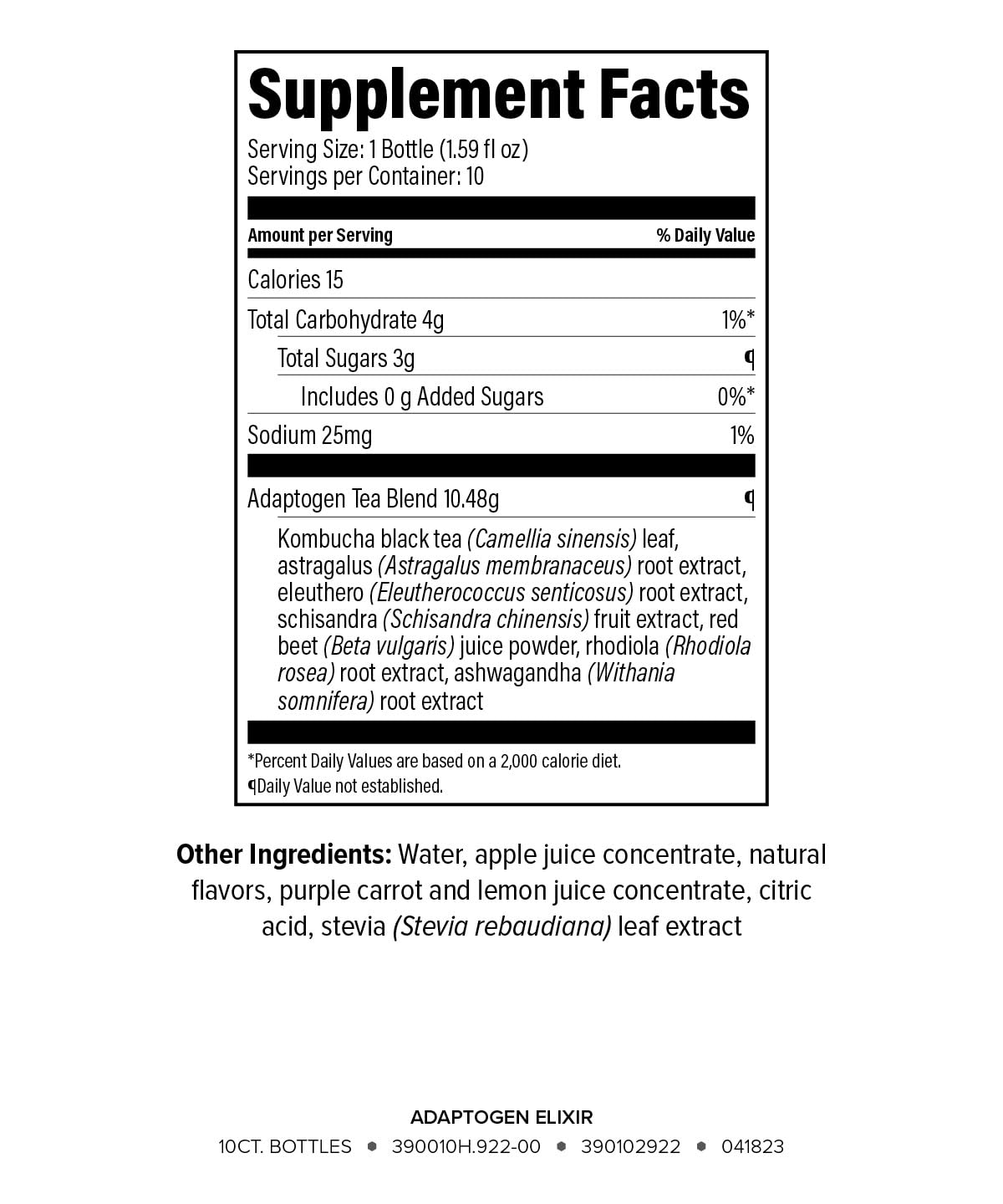 Isagenix Adaptogen Elixir – Liquid Sleep & Focus Support (10 × 1.59 oz)