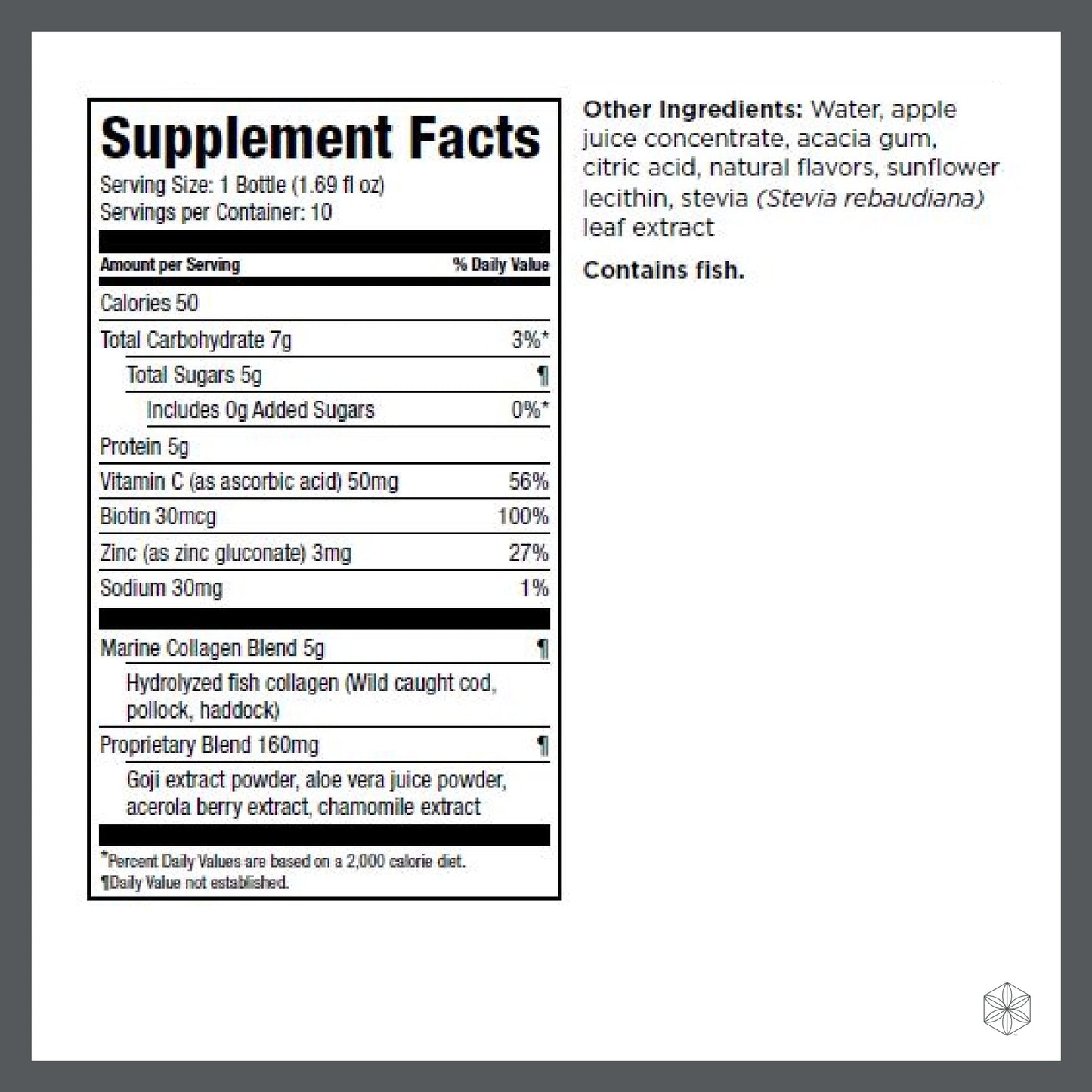 Isagenix Collagen Elixir - Marine Collagen Peptides, Vitamin C, Zinc & Biotin (50 mL)