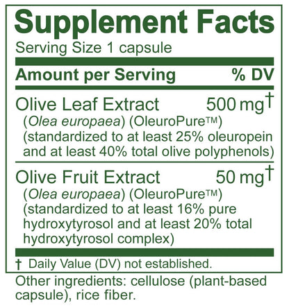 Island Nutrition Olive Leaf Extract Capsules – 25% Oleuropein, 40% Polyphenols, 20% Hydroxytyrosol Complex – 90 Capsules, Spain-Grown