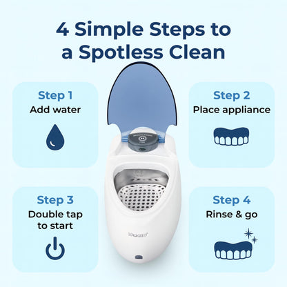iSonic F3900 Ultrasonic Denture & Retainer Cleaner – 42 kHz, 200 ml Tank