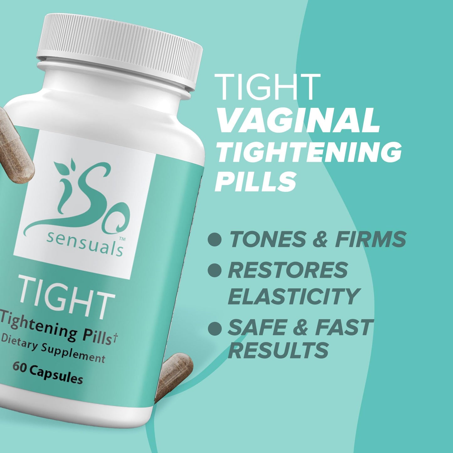 IsoSensuals TIGHT Vaginal Tightening Pills – Natural Elasticity Support (1 Bottle)