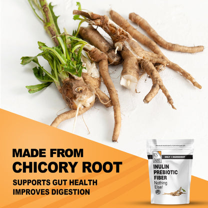 It's Just! Inulin Prebiotic Fiber – Water-Soluble Chicory Root Powder for Gut Health