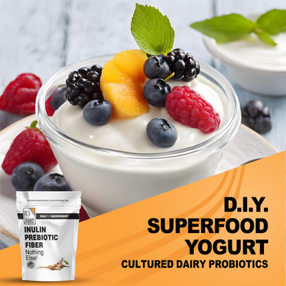 It's Just! Inulin Prebiotic Fiber – Water-Soluble Chicory Root Powder for Gut Health