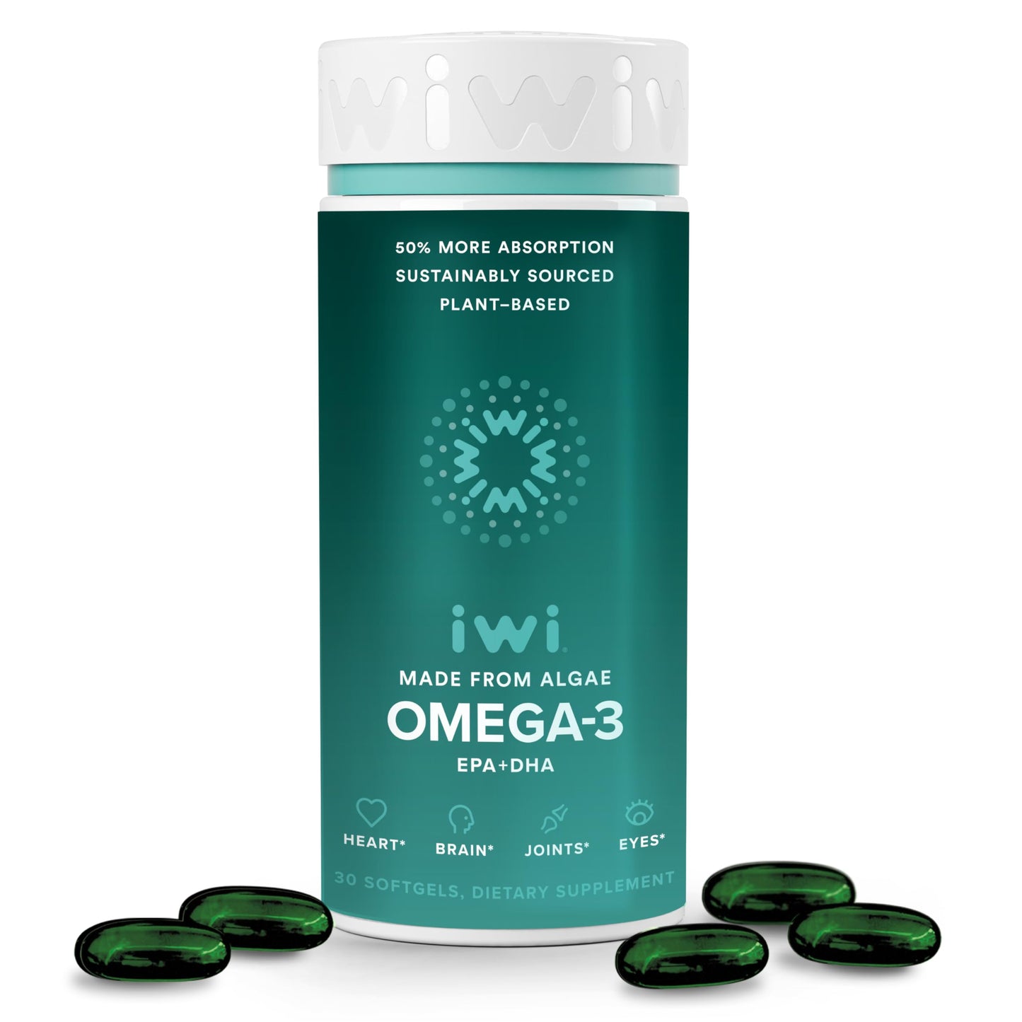 Iwi Omega-3 Vegan Algae Omega-3 - 30 Softgels | EPA + DHA