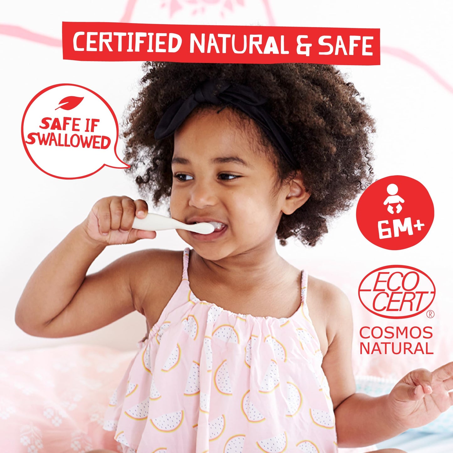 Jack N' Jill Fluoride-Free Baby Toothpaste – 40% Xylitol, Blackcurrant, 1.76 oz