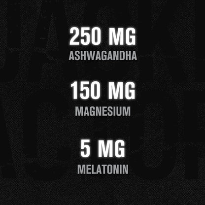 Jacked Factory Build PM Night Time Muscle Builder & Sleep Aid – Tart Cherry, Ashwagandha, Melatonin – 60 Veggie Pills