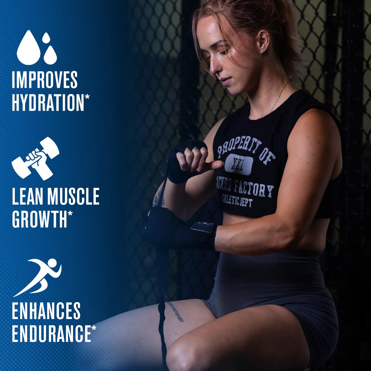 Jacked Factory Creatine + Electrolytes – 50 Servings, Blue Raspberry