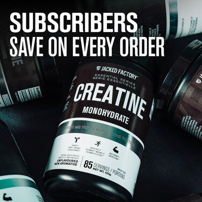 Jacked Factory Creatine Monohydrate Powder 1000g - 200 Servings, Unflavored, Vegan, Third-Party Tested
