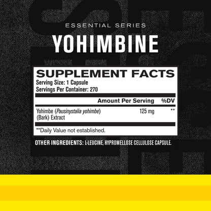 Jacked Factory Yohimbine Extra Strength | 270 Capsules | Premium Yohimbe Bark Extract