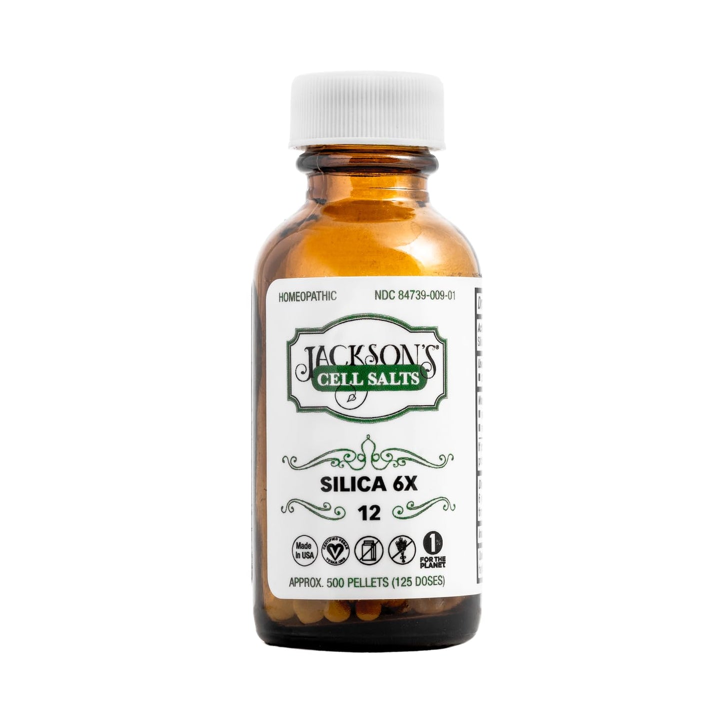 Jackson's #12 Cell Salt Silica 6X - 500 Pellets | Certified Vegan, USA Made