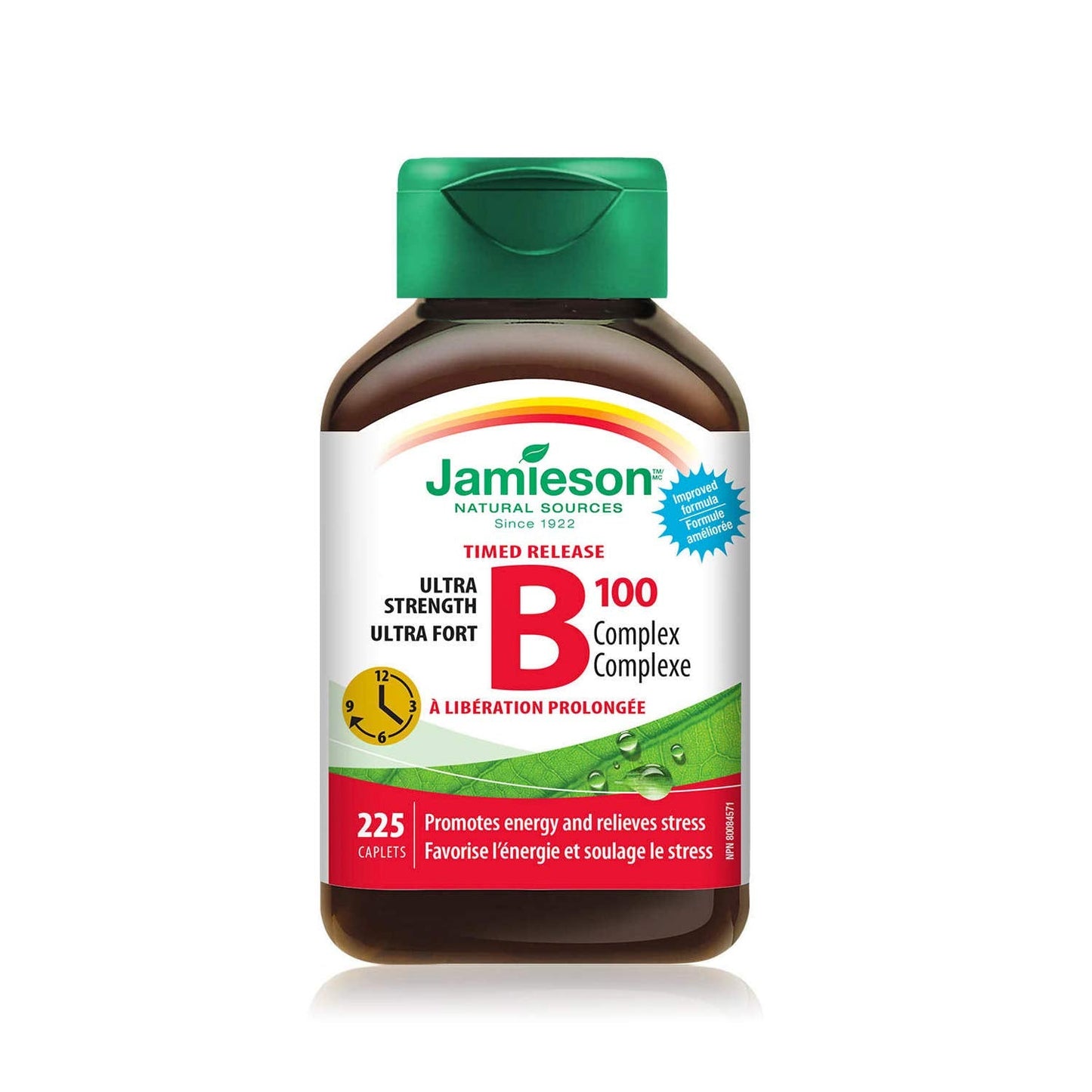 Jamieson Timed Release B100 Complex 225 Caplets | High-Potency Vitamin B-Complex