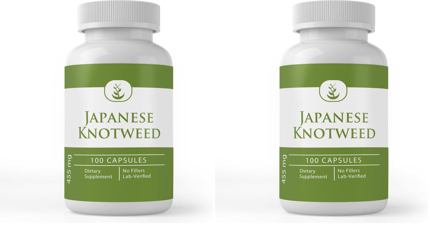 Pure Original Japanese Knotweed Capsules – 100 Count, Pack of 2 | Lab Verified, No Additives