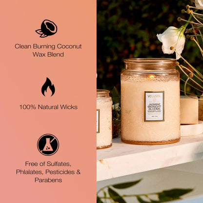 Japonica Collection Large - Jasmine Midnight Blooms by Voluspa | 18 oz Candle – Unisex
