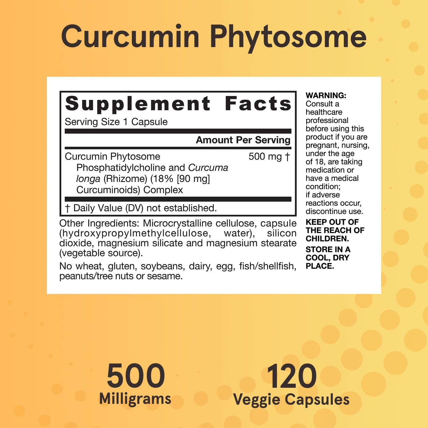Jarrow Formulas Curcumin Phytosome 500 mg with Meriva – Joint Health & Antioxidant Support – 120 Veggie Capsules