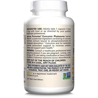 Jarrow Formulas Curcumin Phytosome 500 mg with Meriva – Joint Health & Antioxidant Support – 120 Veggie Capsules