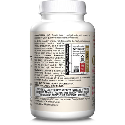 Jarrow Formulas CoQ10 200mg Softgels – Ubiquinol CoQ10 for Cardiovascular Support | 90 Softgels