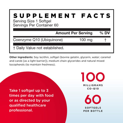 Jarrow Formulas Q-Absorb Co-Q10 100 mg | 60 Softgels, Pack of 2