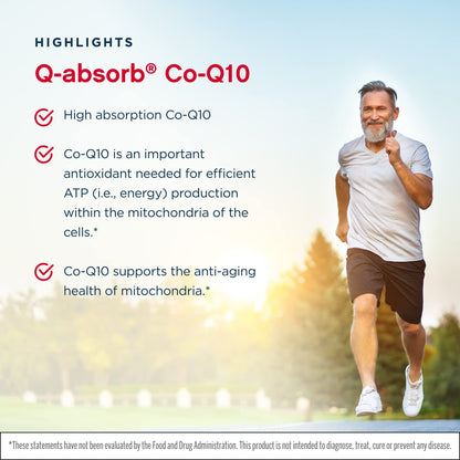 Jarrow Formulas Q-Absorb Co-Q10 100 mg | 60 Softgels, Pack of 2