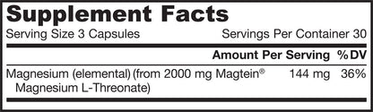 MagMind Magnesium L-Threonate (3 Pack) – 90 Capsules | Jarrow Formulas