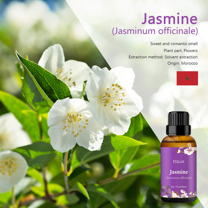Jasmine Essential Oil – ESSSLUX 30 ml for Diffuser, Massage & Candles