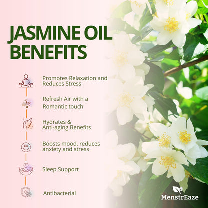 Skin Safe Jasmine Essential Oil – 100% Pure & Natural, 10ml (Therapeutic Grade) for Diffusers