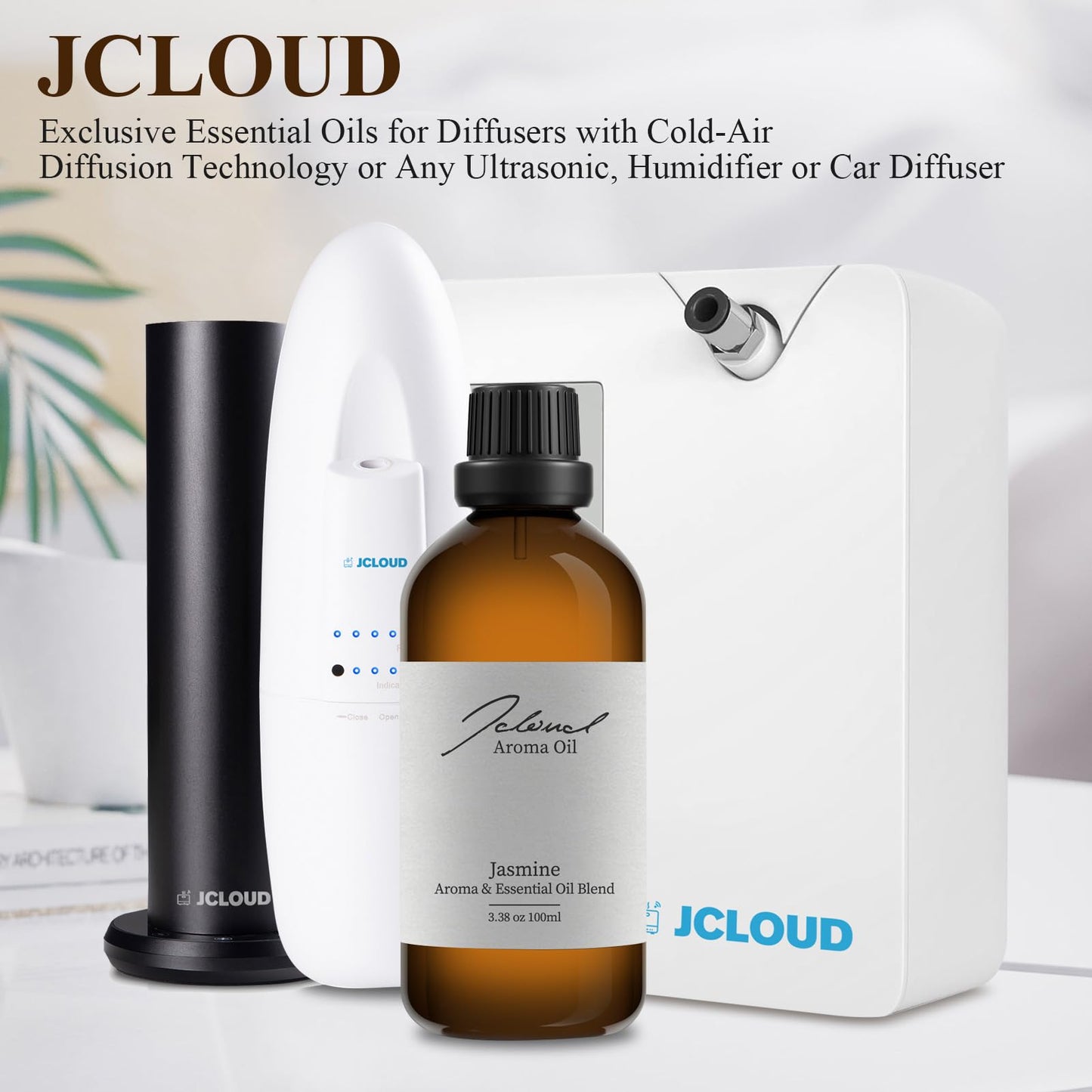 JCLOUD Jasmine Essential Oil for Scent Air Machine | Hotel-Grade Diffuser Oil, 100mL
