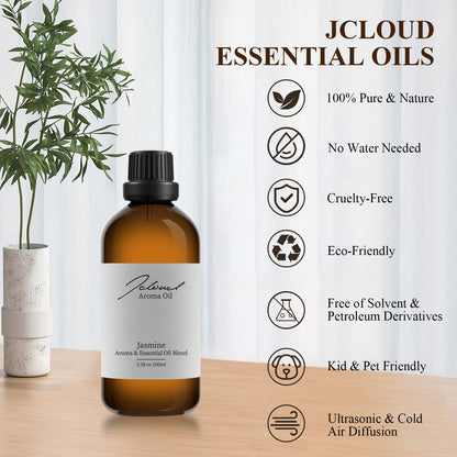 JCLOUD Jasmine Essential Oil for Scent Air Machine | Hotel-Grade Diffuser Oil, 100mL
