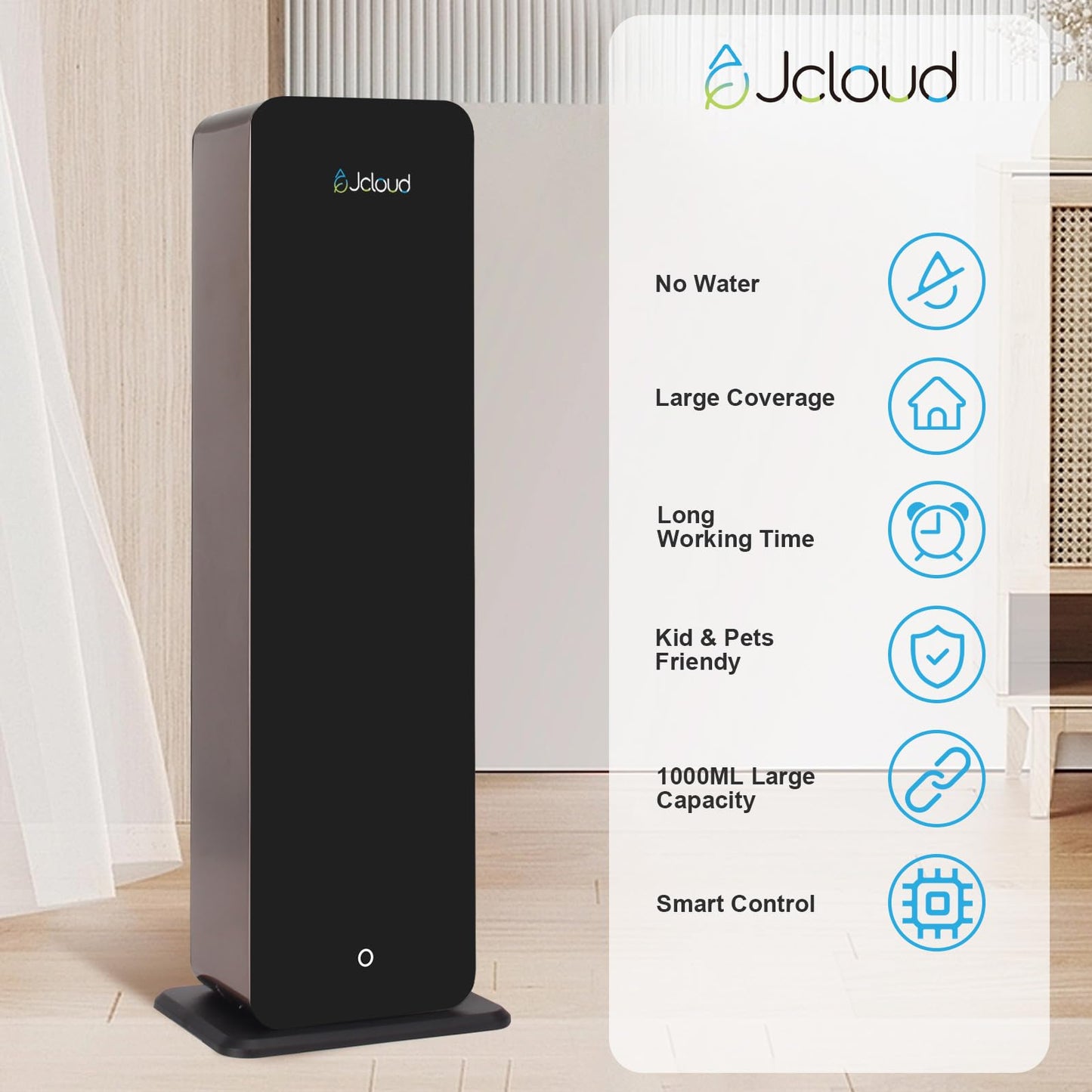 JCLOUD Upgrade Floor-Standing Scent Air Machine | 5000 Sq Ft Waterless Diffuser with Bluetooth App