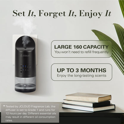 JCLOUD 2025 Plug-in Diffuser – Waterless Scent for 500 sq ft (Black)
