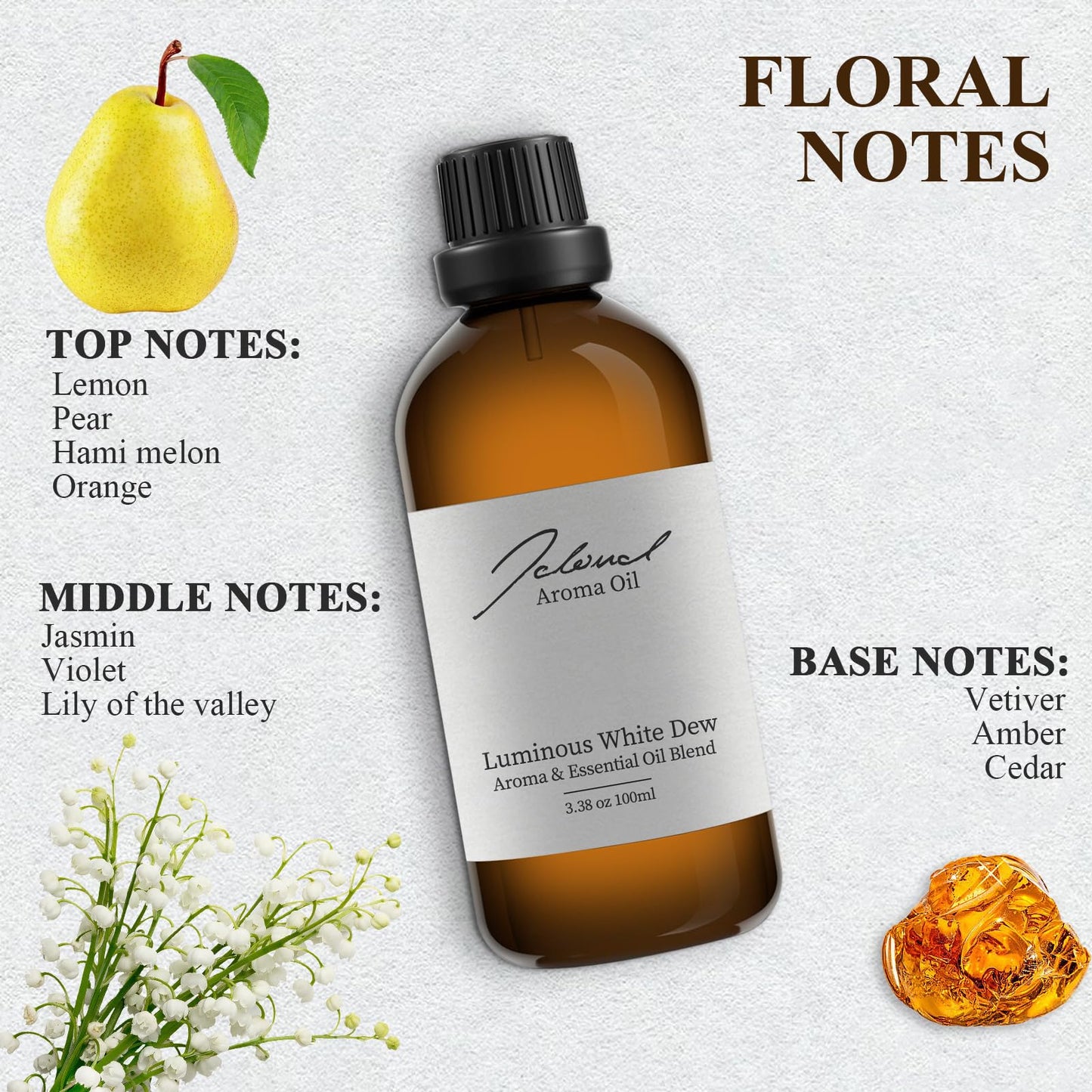 JCLOUD Luminous White Dew Essential Oil — Westin Hotel Inspired Diffuser Oil 100mL