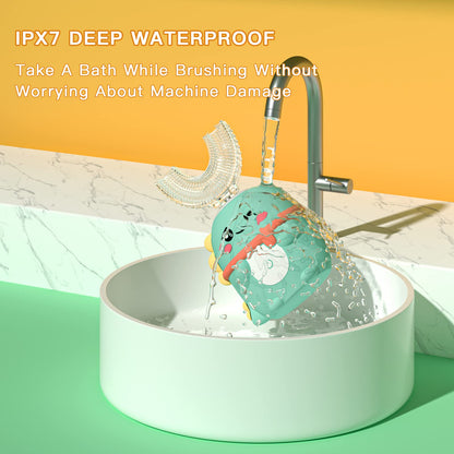 JIANLEJIA Kids U-Shaped Electric Toothbrush for Toddlers 2-12