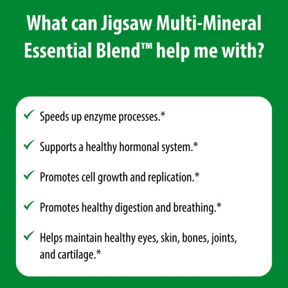 Jigsaw Health Multi-Mineral Essential Blend – 90 Capsules | 90 Servings