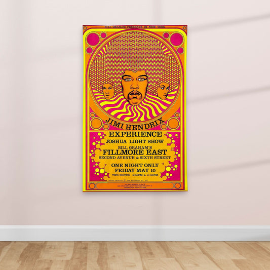 1960's Retro American Rock Music poster - Textile Poster