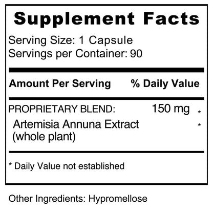 Jiva Botanicals Artemisia Annua Wormwood Capsules – Immune & Liver Health – USA Made (90 Capsules)