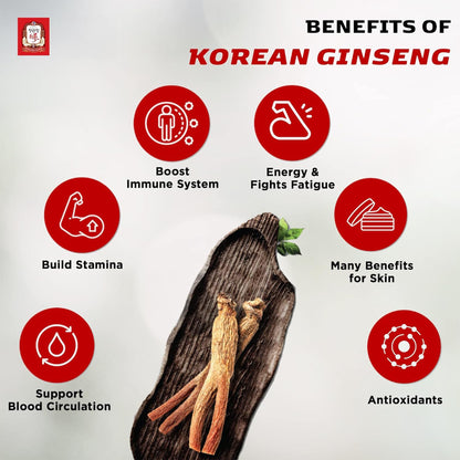 JungKwanJang Korean Red Ginseng Tonic Pouch (Tonic Mild) – 6-Year Ginseng + 10 Herbs for Immune Support