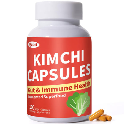 Jkrova Kimchi Capsules – Probiotics & Enzymes for Gut Health | 90 Vegan Capsules