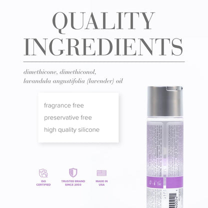 JO Lavender Silicone Massage Oil – Fragrance Free Long Lasting Personal Lube & Massage Glide – 4 fl oz