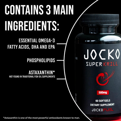 Jocko Fuel Antarctic Krill Oil 1000mg Softgels – Omega-3 DHA & EPA