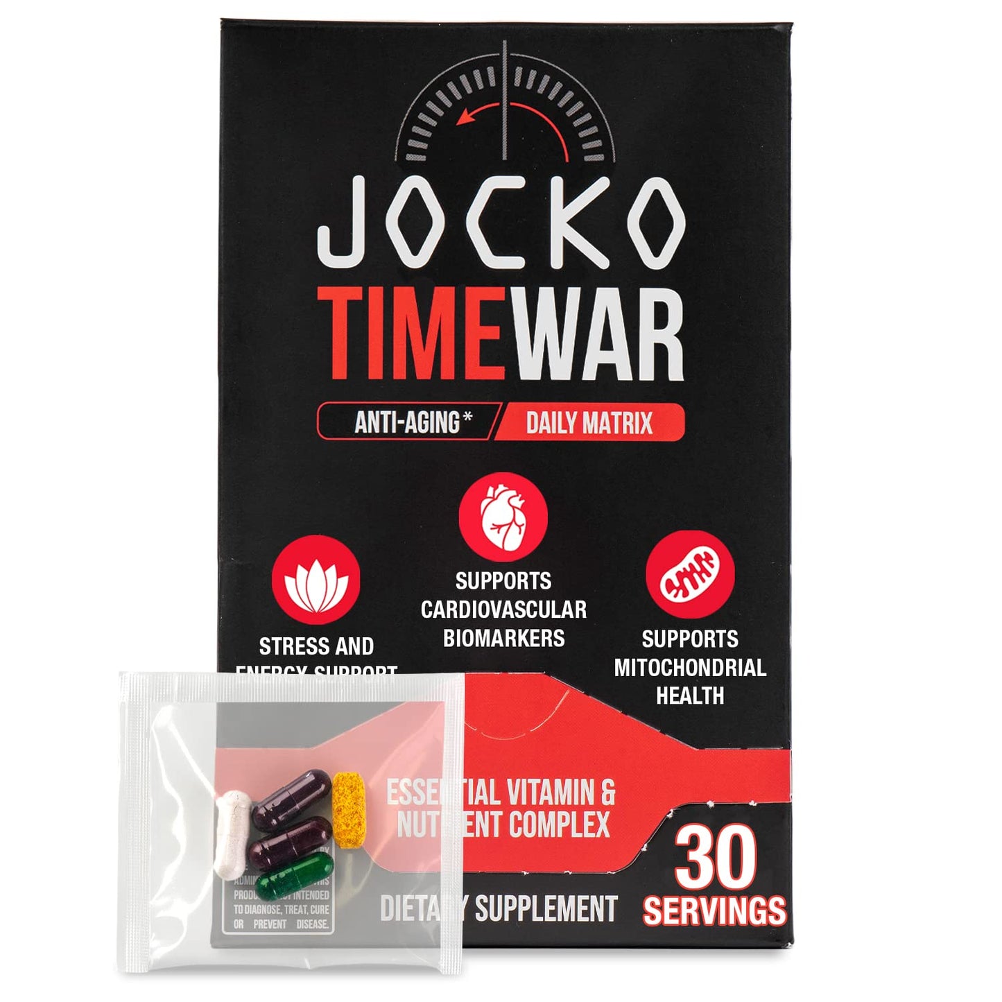 Jocko Fuel TIME WAR Multivitamin – NAD Support for Healthy Aging & Energy