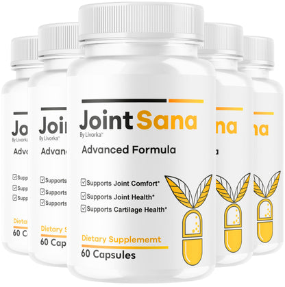 (5 Pack) Joint Sana Capsules – Official JointSana Supplement, 300 Capsules
