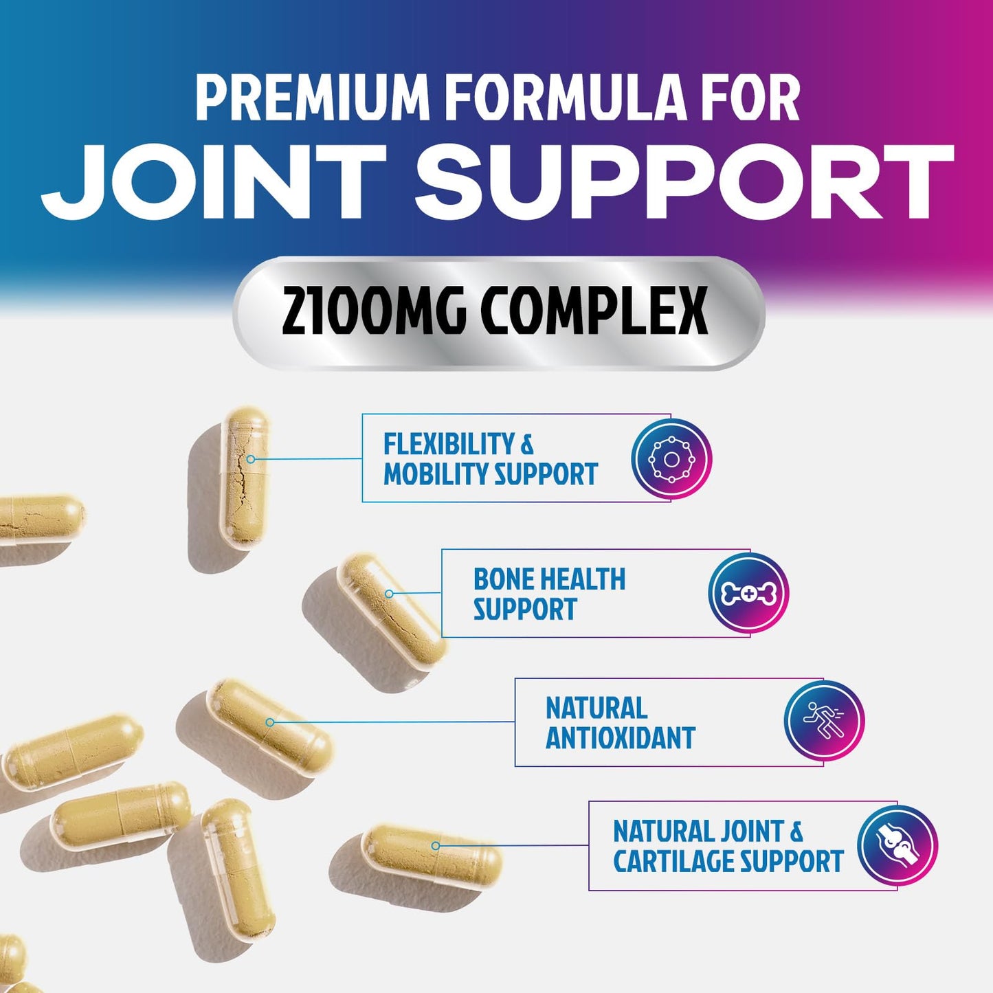 Glucosamine Chondroitin 2100mg – 3X Strength Joint Support (240 Capsules) – USA Bottled