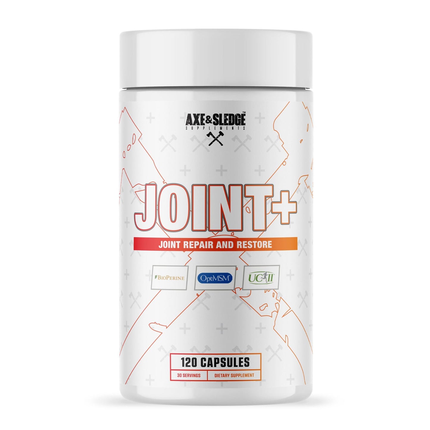Axe & Sledge Joint+ – Joint Health Supplement with UC-II, Glucosamine, MSM