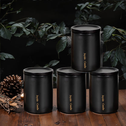 Joyido 14oz Lavender Scented Candle – Soy Wax, Black Ceramic Jar