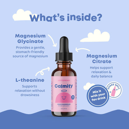 JoySpring Calmify: Liquid Magnesium for Kids - Chamomile & L-Theanine